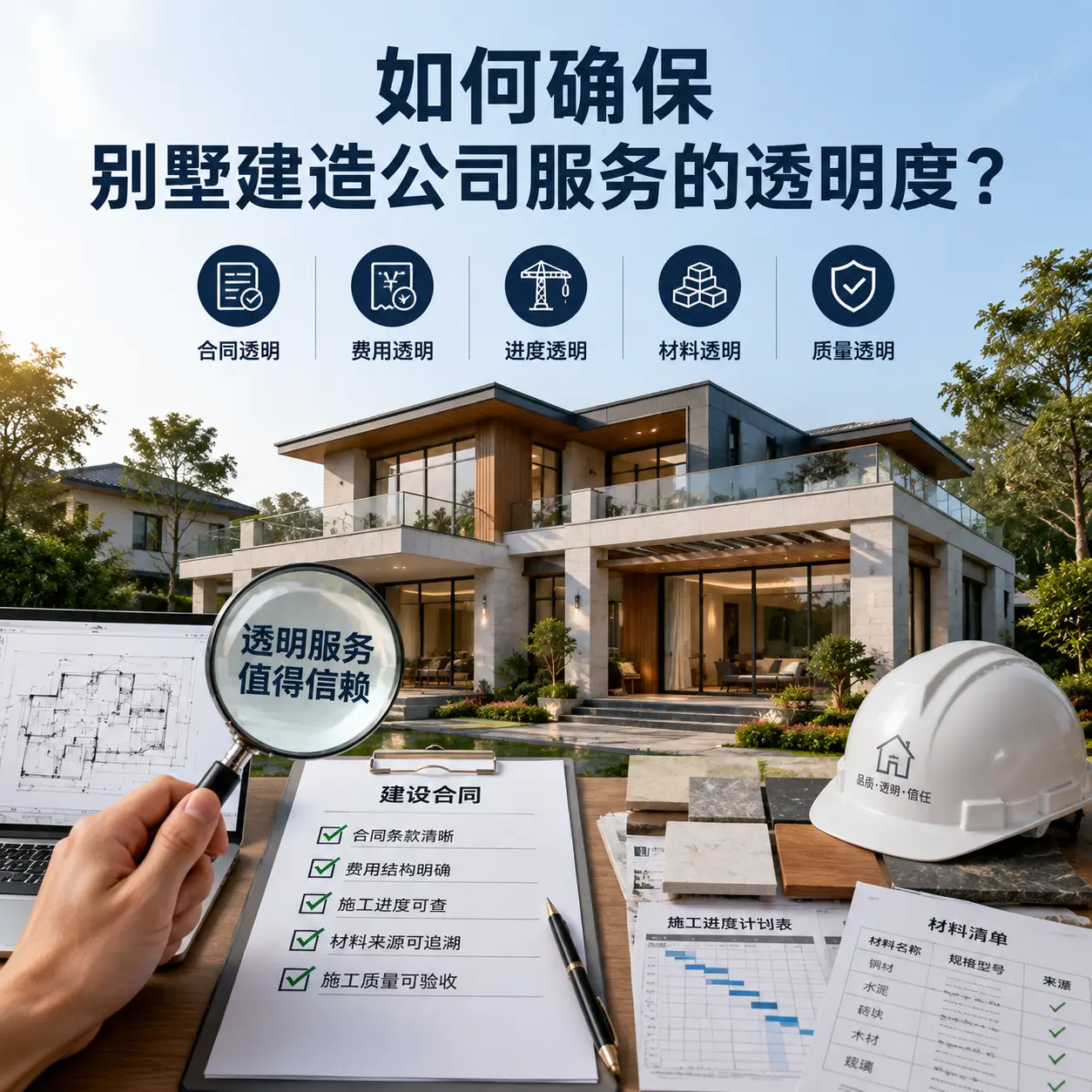 在 思南 如何确保别墅建造公司服务的透明度？