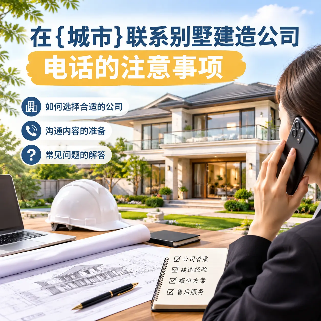 在思南联系别墅建造公司电话的注意事项