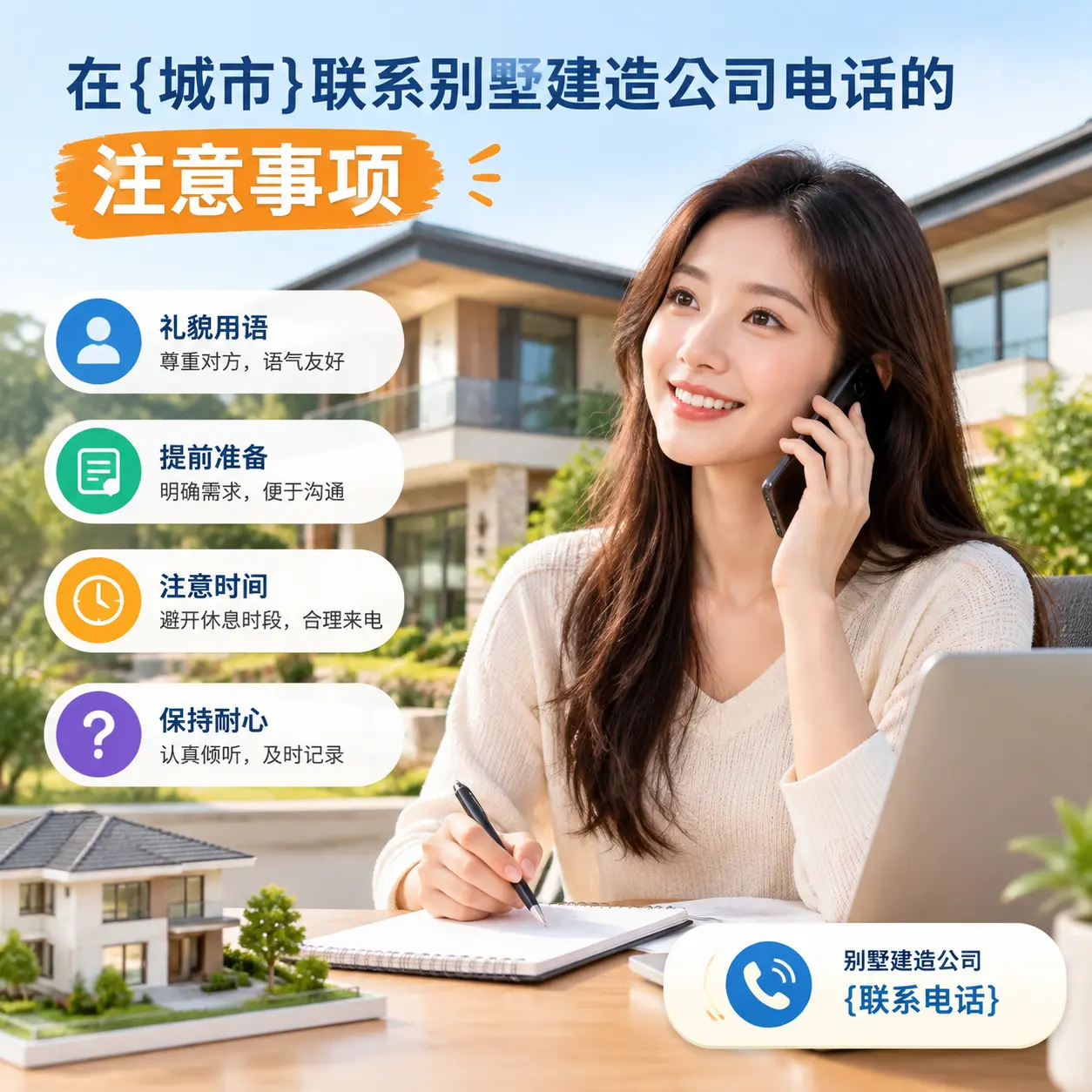 在思南联系别墅建造公司电话的注意事项
